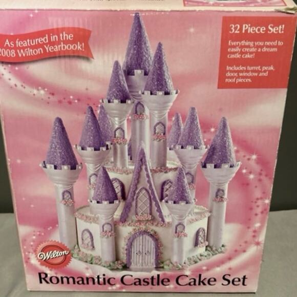Wilton Romantic Castle Cake Set 32 pcs Open Box Pieces Still in Plastic - Picture 2 of 13
